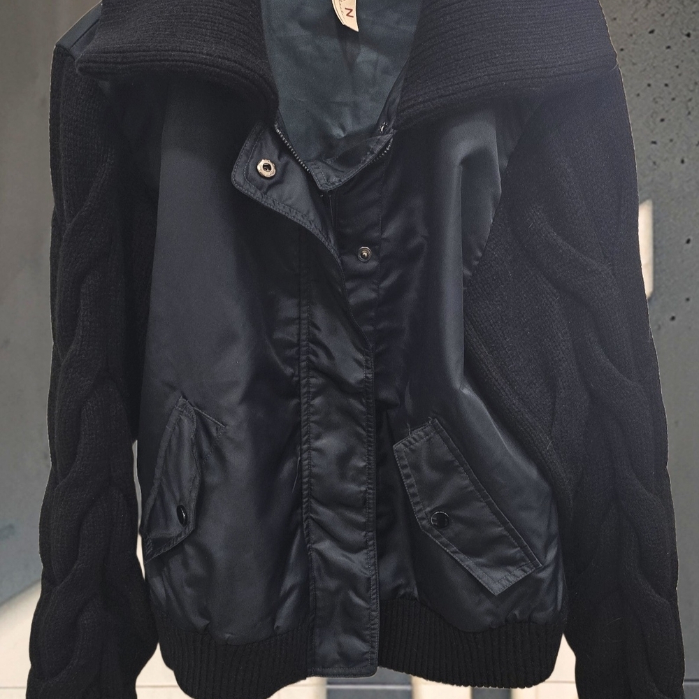 Elegant Black Bomber Jacket for Women